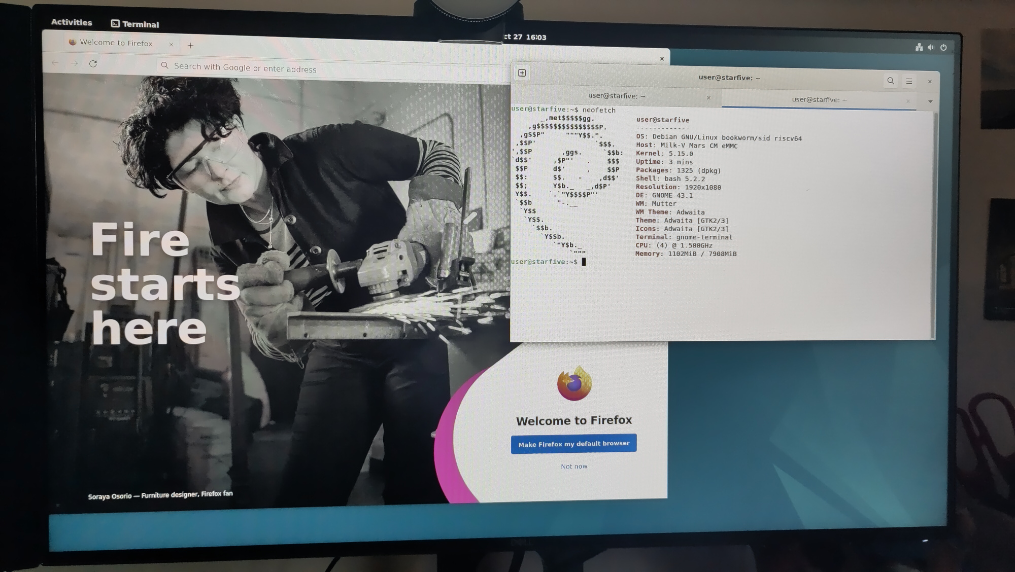 GNOME Desktop with Firefox