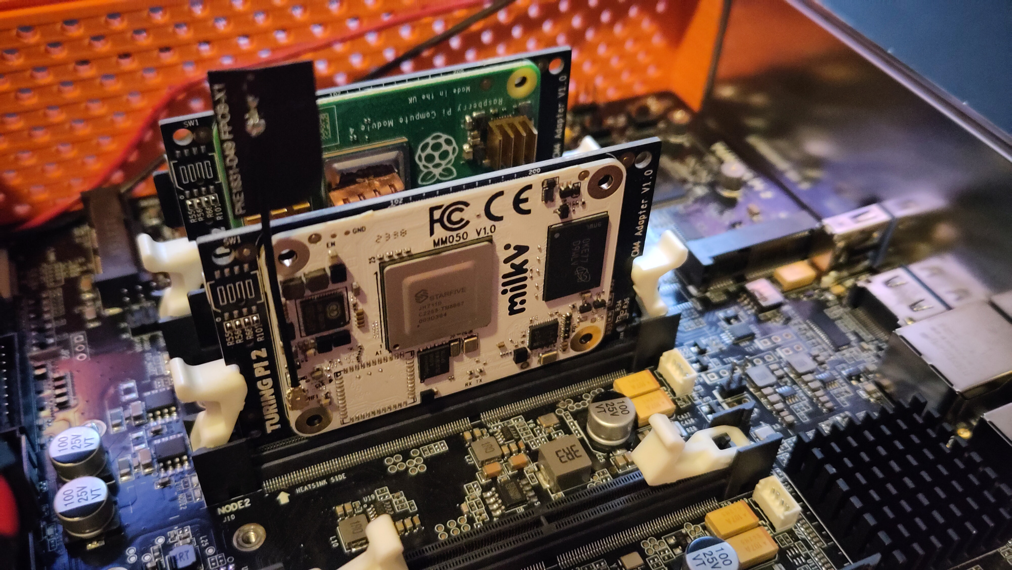 RISC-V CM in a Turing Pi 2 Clusterboard