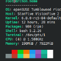 openSUSE Tumbleweed on a VisionFive 2 (RISC-V)