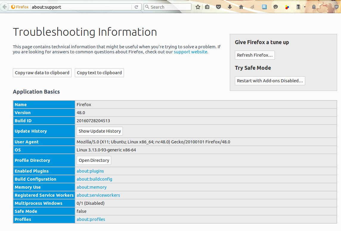 Checking for Multiprocess support in Firefox 48