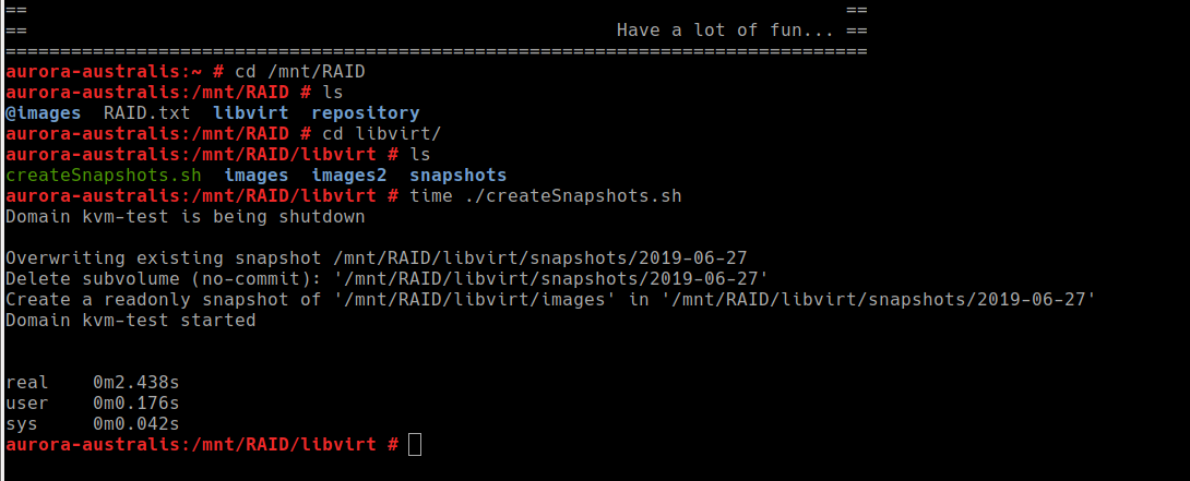 Featured image of post Backup KVM machines using btrfs snapshots