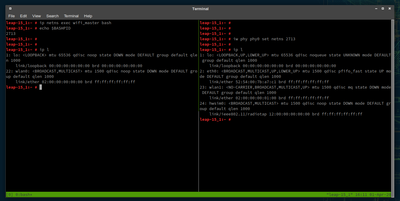 Featured image of post A virtual wlan network in Linux
